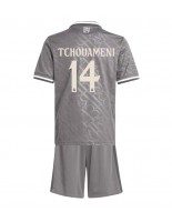 Real Madrid Aurelien Tchouameni #14 Tredjedraktsett Barn 2024-25 Korte ermer (+ bukser)